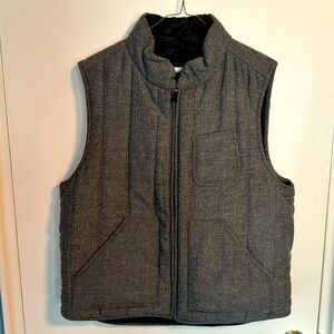 Faconnable Vest Grey Tweed Large